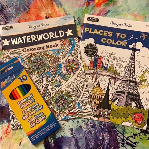 Download Kappa Office Set Of 3 Kappa Adult Coloring Books Bundle Set Poshmark